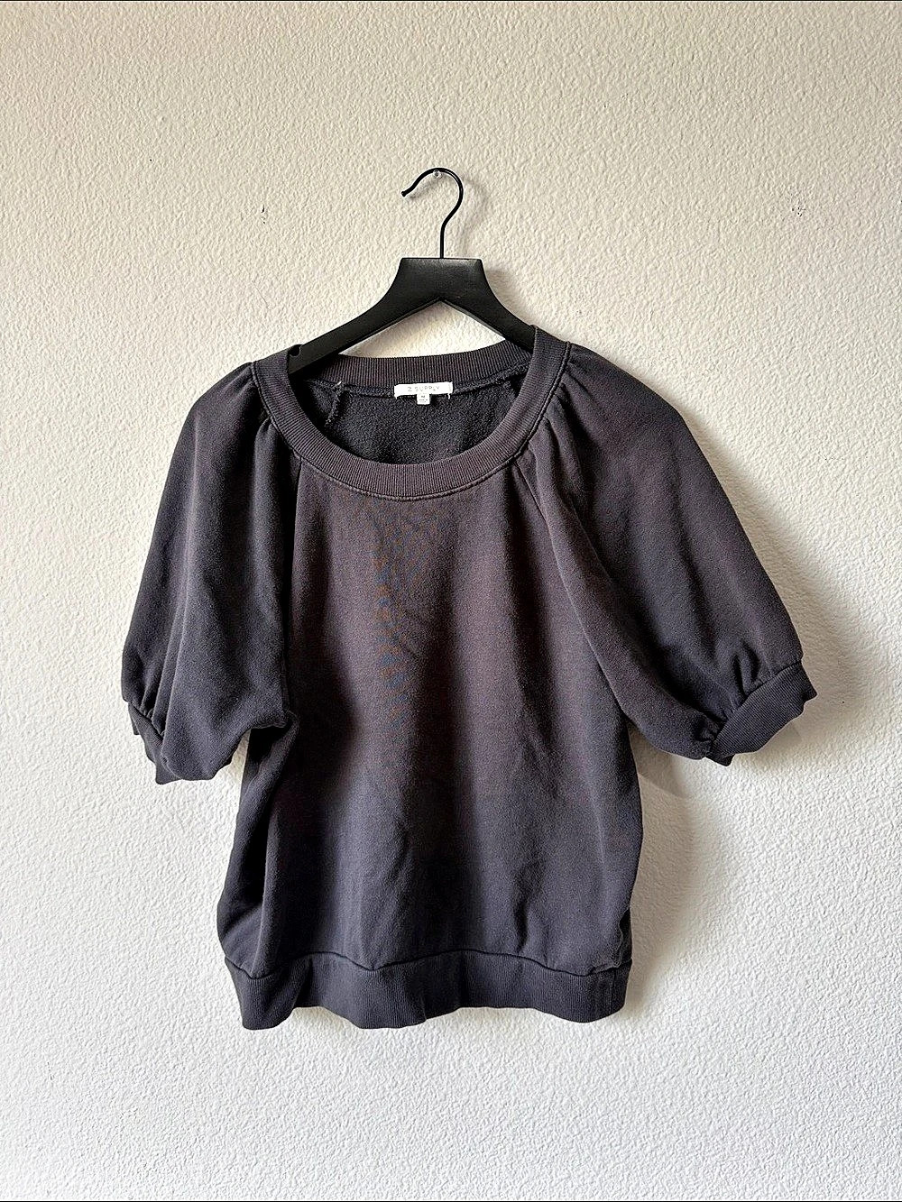 Z Supply Short Sleeve Pullover in Gray Size Small